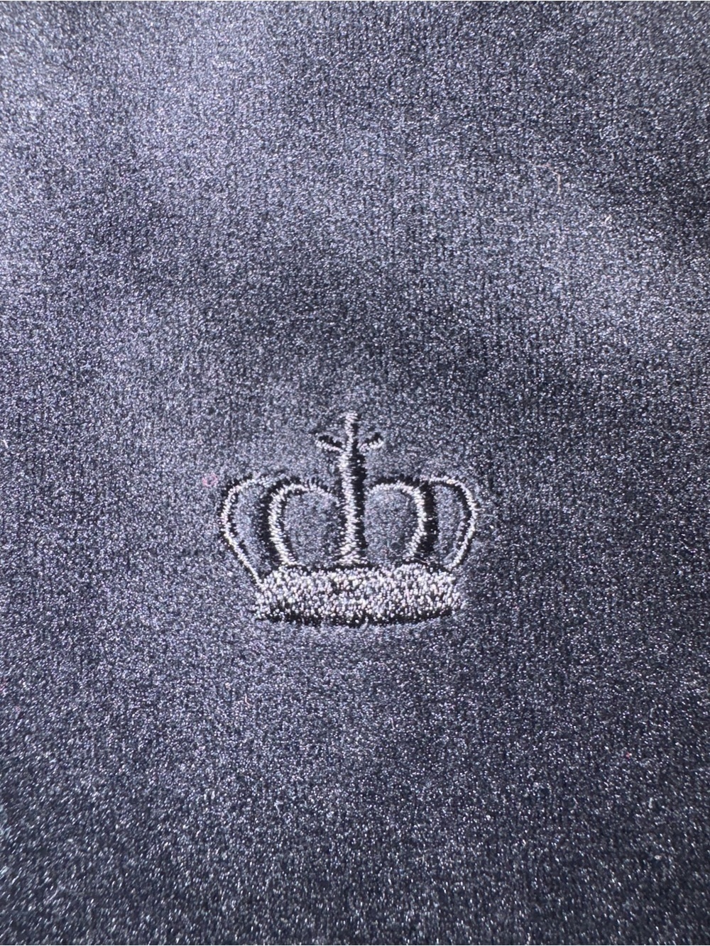 Juicy Couture Black Velour Zip Hoodie Size Small Y2K Crown Logo Soft Stretch - Picture 4 of 5